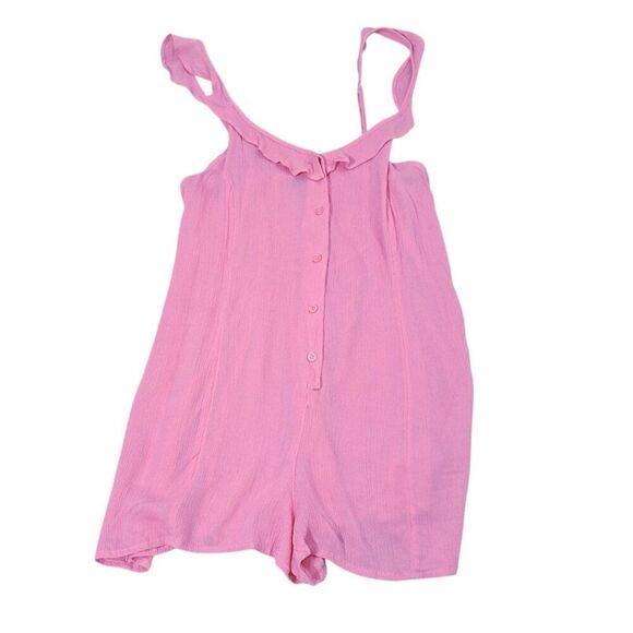 Topshop Women's Pink Sleeveless Vacation Travel Romper One Piece Sz Medium - Picture 2 of 8